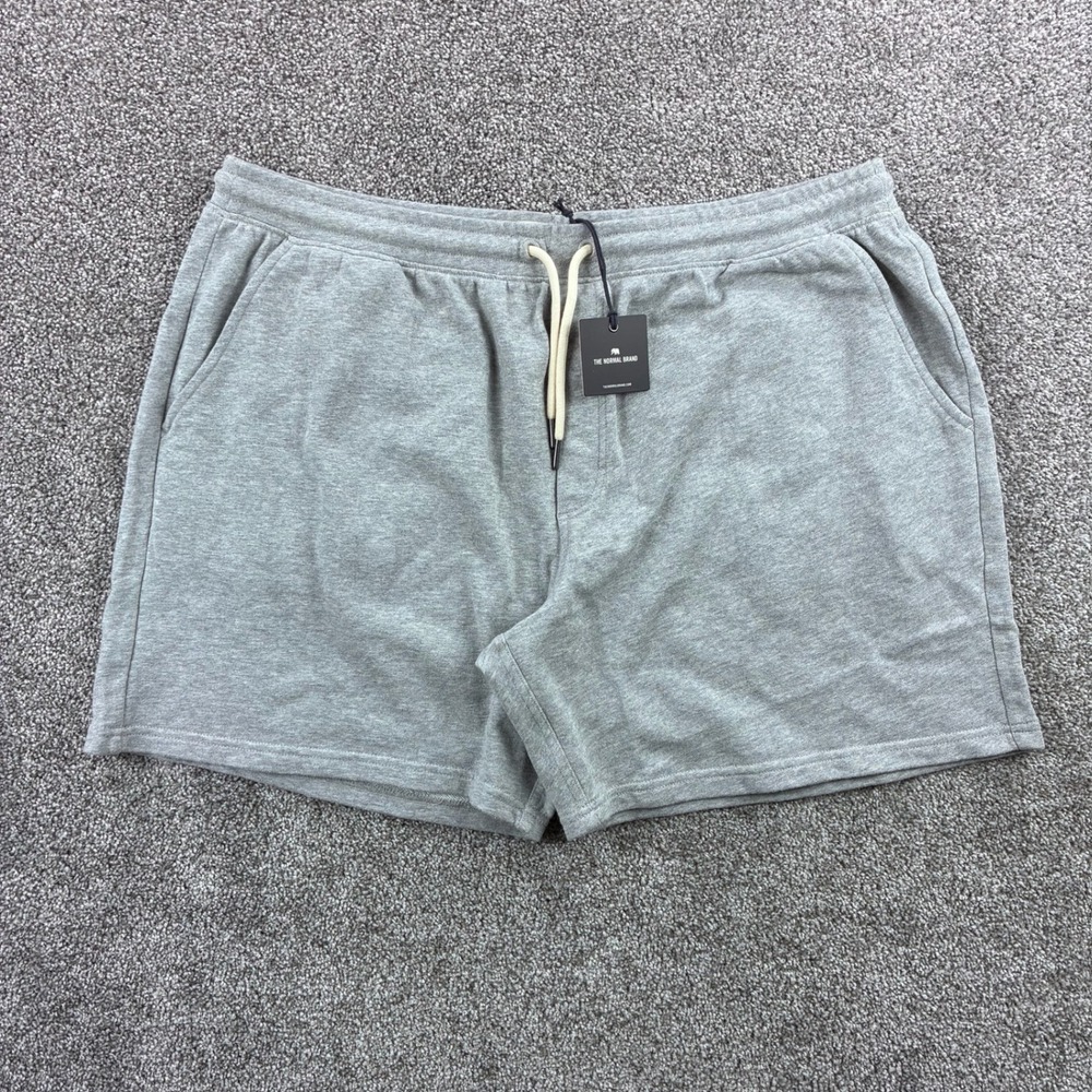 NWT The Normal Brand Cole Terry Shorts Mens 2XL Heathered Gray Sweat Shorts